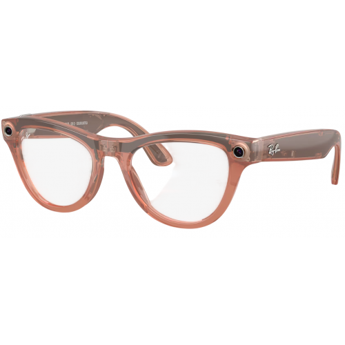 Умные очки Ray-Ban Meta* Skyler Gen 2 Shiny Peach, Фотохромные линзы Clear to Brown Transitions (RW4014)